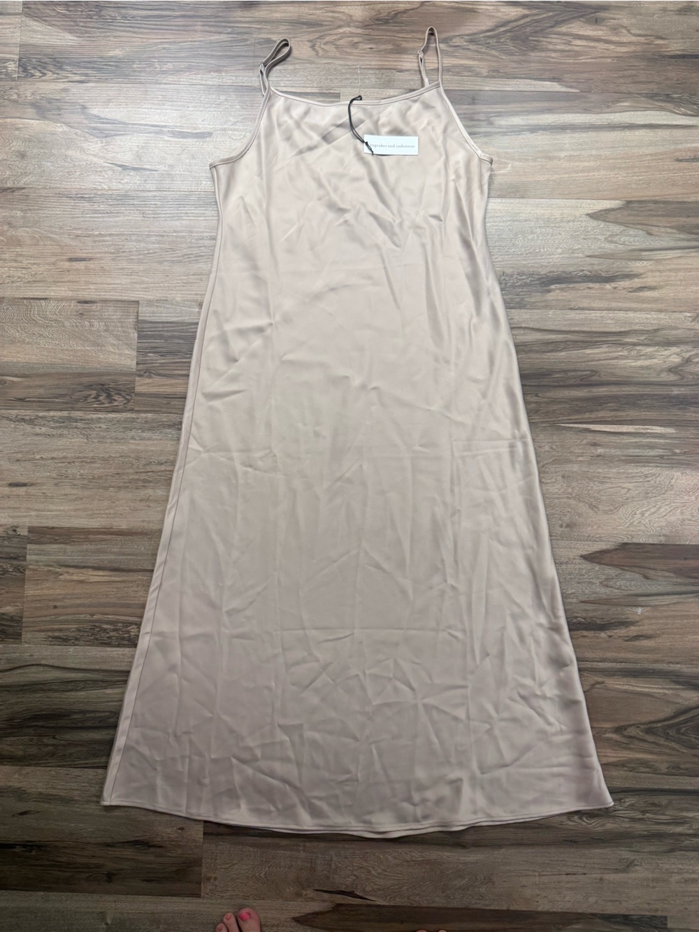 cupcakes & cashmere Champagne Slip Maxi Dress